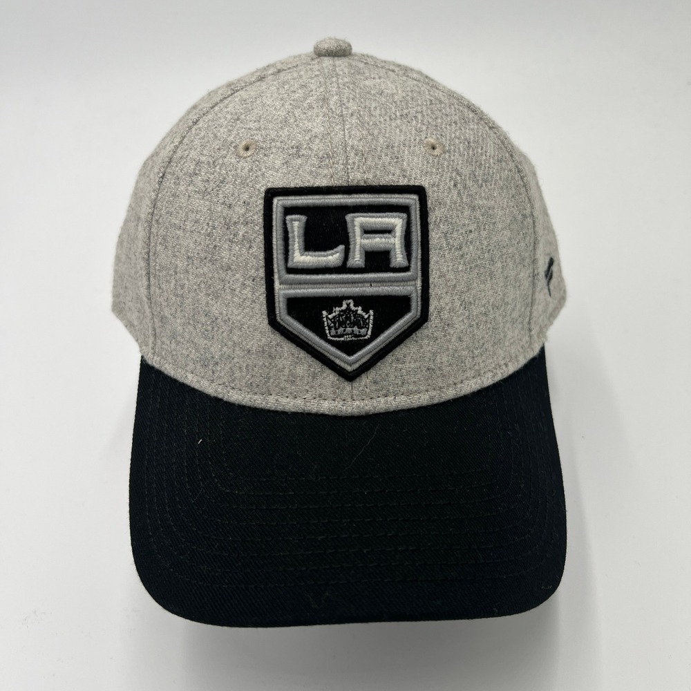 Fanatics LA Kings NHL Wool Blend Snapback‎ Hat Gray Black Los Angeles Cap